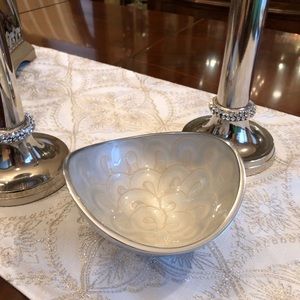 Silver and enamel nut bowl